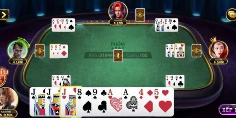 Phỏm V9Bet: Game bài đổi thưởng hay nhất định phải thử 4 Giao diện chơi Phỏm thiết kế chuyên nghiệp cho người chơi trải nghiệm mượt mà