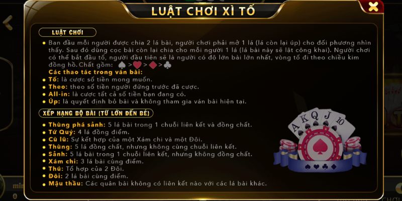 Xì Tố V9Bet – Trải nghiệm game bài đấu trí đỉnh cao 2 Luật chơi xì tố hiển thị rõ ràng và chi tiết