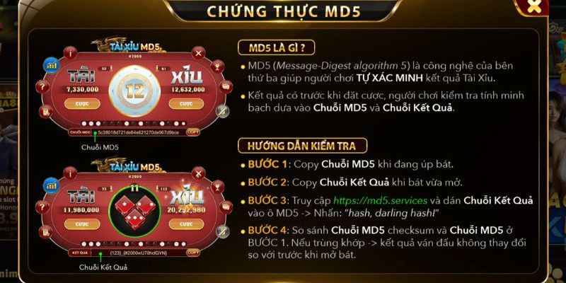 Khám phá Tài Xỉu MD5 V9Bet minh bạch và an toàn 2 Tài xỉu MD5 ứng dụng công nghệ mã hóa tiên tiến, hiện đại